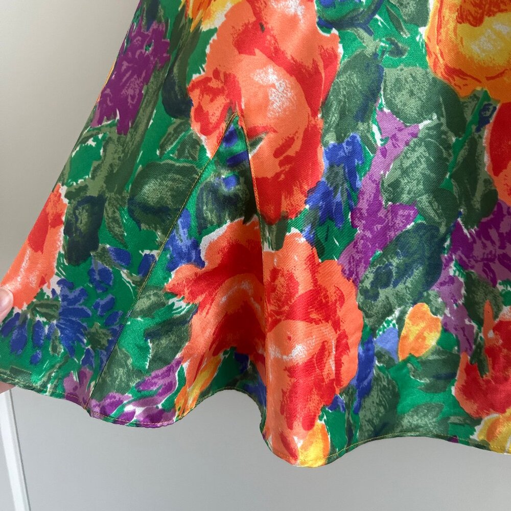 Vintage 80s Victoria’s Secret Gold Label Floral Slip Dress M - Picture 4 of 4